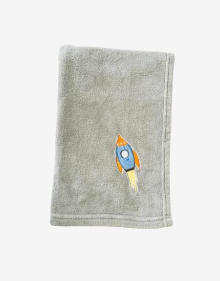 Blue space baby towel