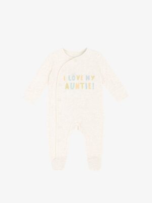 love my auntie newborn sleepsuit