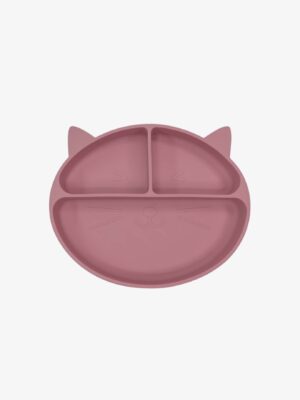Large silicone suction plate salmon pink