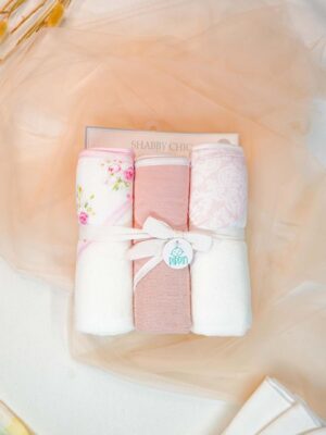 Hooded Towel Gift Set White Floral