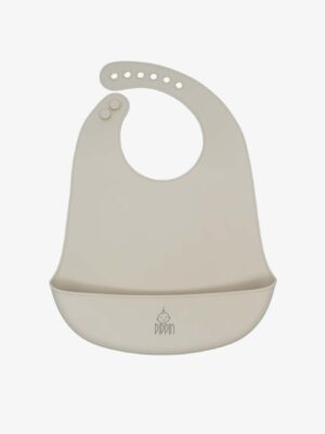 Cream Silicone Baby Bib