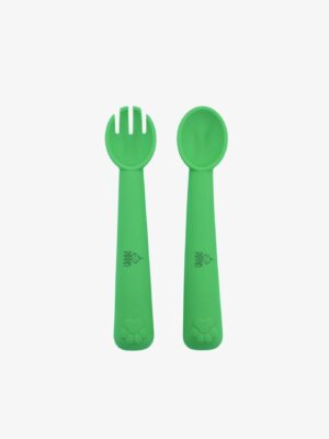 Silicone cutlery set - Green