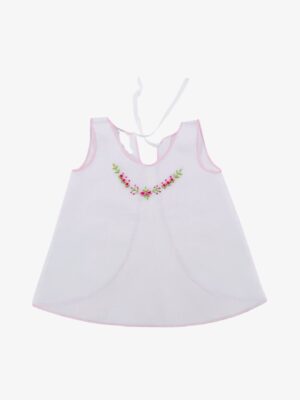 NB Baby Shirt Floral Garland Pink