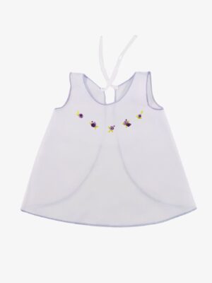 NB Baby Shirt Floral Garland Purple