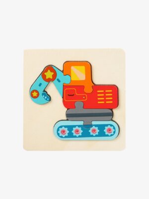 Wooden Backhoe Truck Puzzle