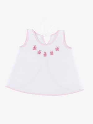 NB Baby Shirt Butterfly Garland Pink