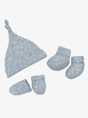 SnugBug Blossom newborn hat socks mitten set