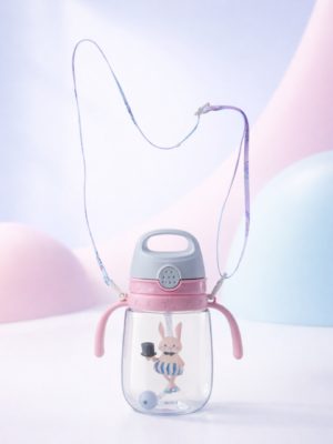 Toddler Water Bottle with Strap - Pink