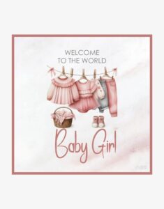 Welcoe baby girl gift card