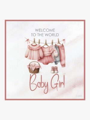 Welcoe baby girl gift card