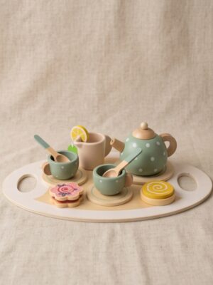 wooden tea party