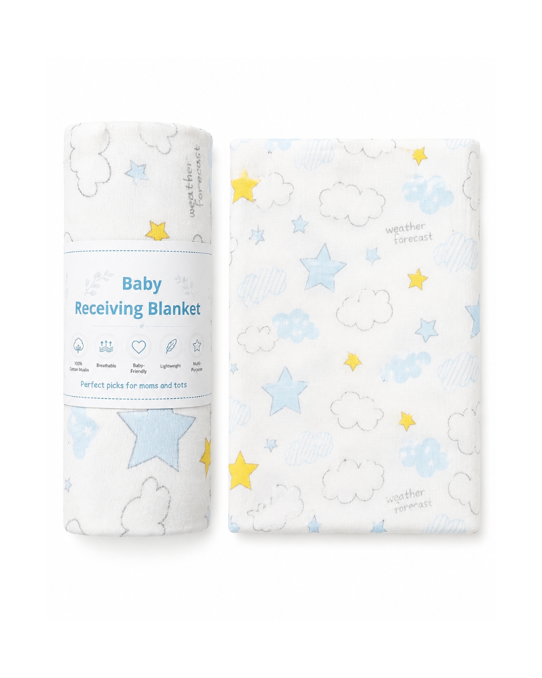 Twinkle Stars Receiving Blanket
