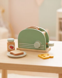 wooden toaster set