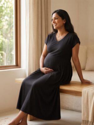 Soft Luxe Black - Maternity Dress