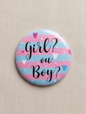 Girl or Boy Party Badge - Stripe